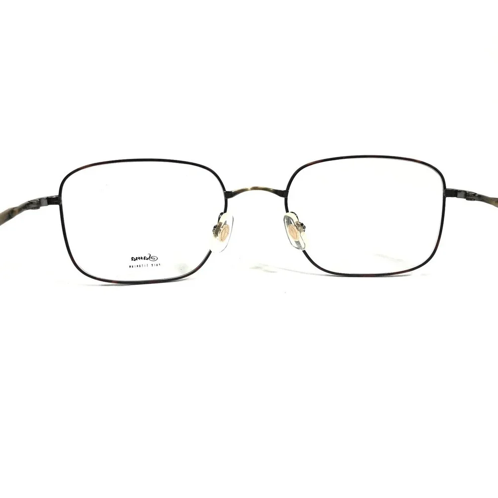 Sama Eyeglasses Frames 1700 ATG Brown Gold Square Full Rim 53-20-140
